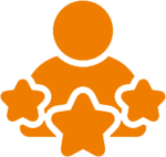 Icon Person mit Sternen